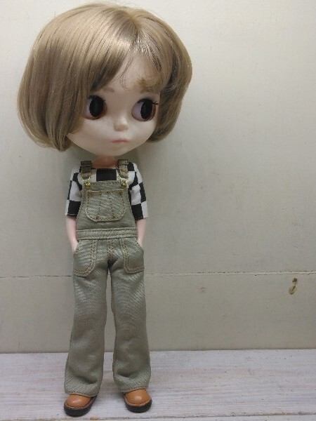 帆布オーバーオール7171 ネオブライス リカちゃん オビツ ピュアニーモ ハンドメイド アウトフィット Blythe outfit 拍卖