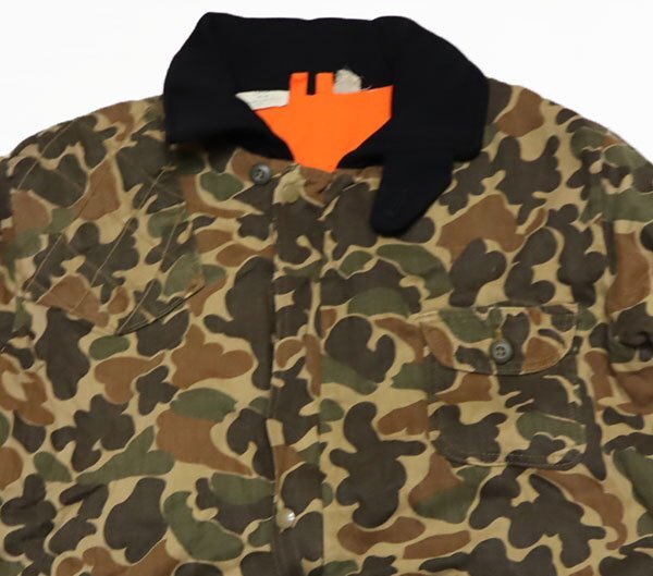CJ64ハンテングジャケットUNKNOWNアメリカ古着アメリカ製ハンテングカモ柄ハンタージャケット70’SビンテージLビッグサイズ迷彩TALON拍卖