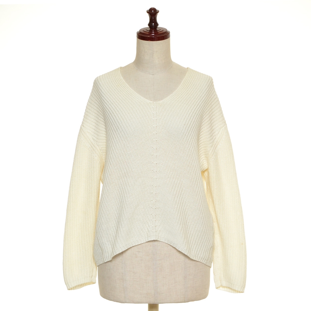 □457429 AZUL ENCANTO アズールエンカント ○セーター アクリルコットンニットPO サイズS レディース ホワイト拍卖