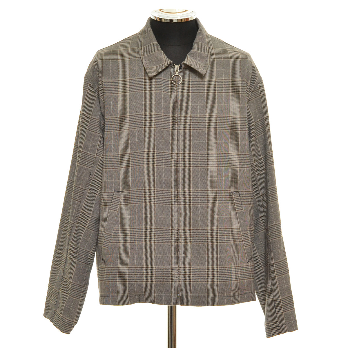 ●431076 UNIVERSAL OVERALL ユニバーサルオーバーオール ●ガンクラブ リングジップ ジャケット グレンチェック 191-1524 サイズL メンズ拍卖