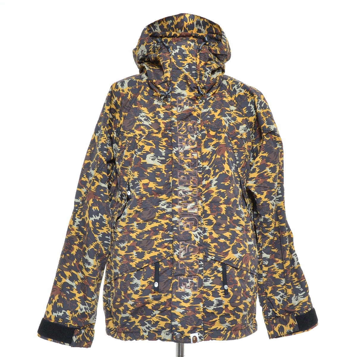 ●456646 A BATHING APE アベイシングエイプ ●マウンテンパーカー ジャケット サイズS メンズ イエロー カモフラ拍卖