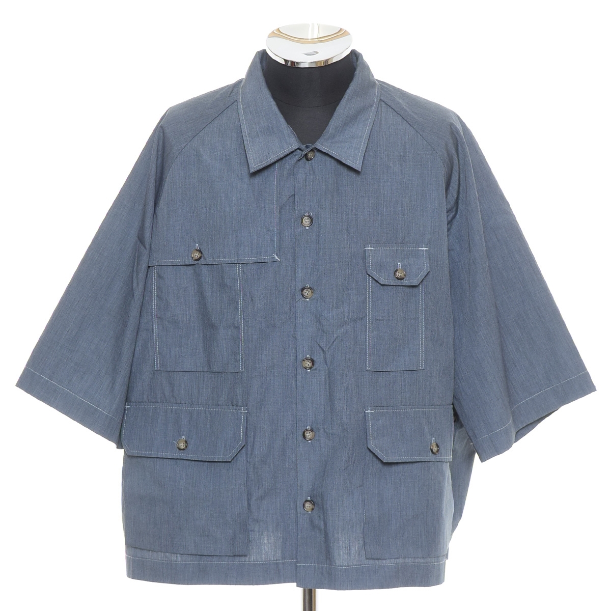 ●501408 NAOKI KUZE ●ハンティングシャツ JACKIE'S メンズ 日本製 ブルー拍卖