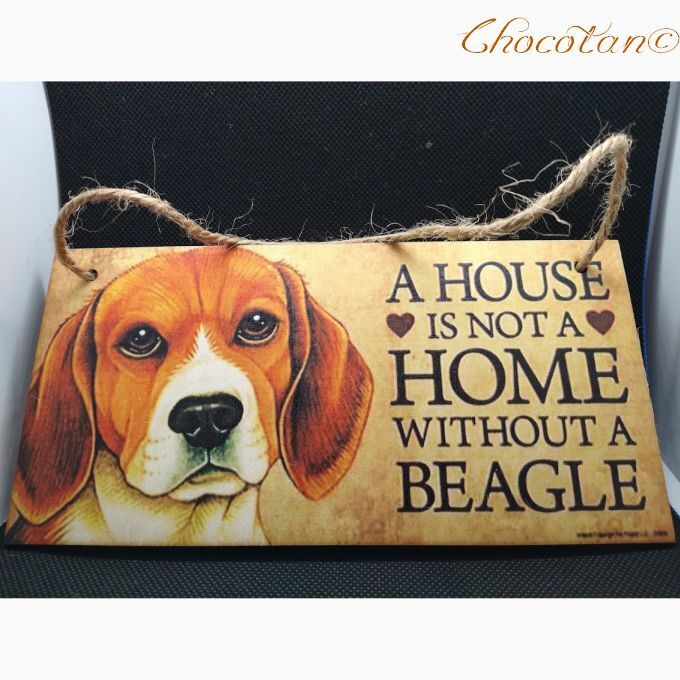 【送料無料】ビーグル 木製 HOME サインプレート【新品】拍卖