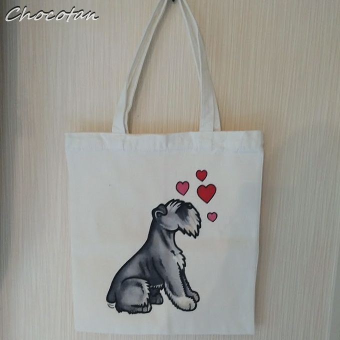 【送料無料】シュナウザー A キャンバス コットン トートバッグ【新品】拍卖