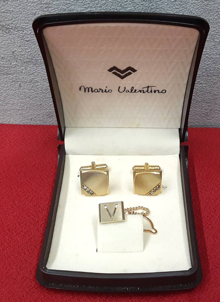 #7808【中古品】マリオバレンチノMORIO VALENTINO カフス タイピン拍卖