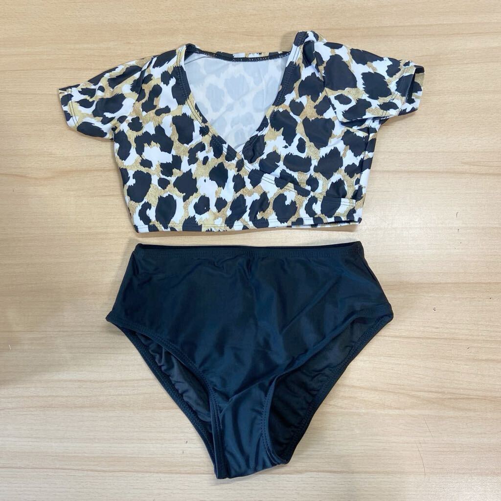 キッズ 水着 ビキニセット スイムウェア ヒョウ柄 120-130サイズ おしゃれ 可愛い 韓国子供服(180)拍卖