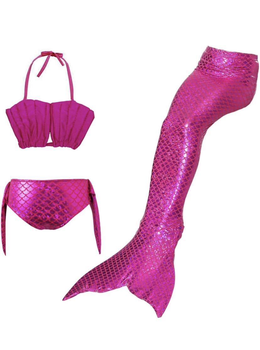 セパレート水着 マーメイド 水着 120cm スイムウェア ビキニセット 女の子 キッズ 幼児 夏 ビーチ プール マーメイドテール 仮装(210)拍卖