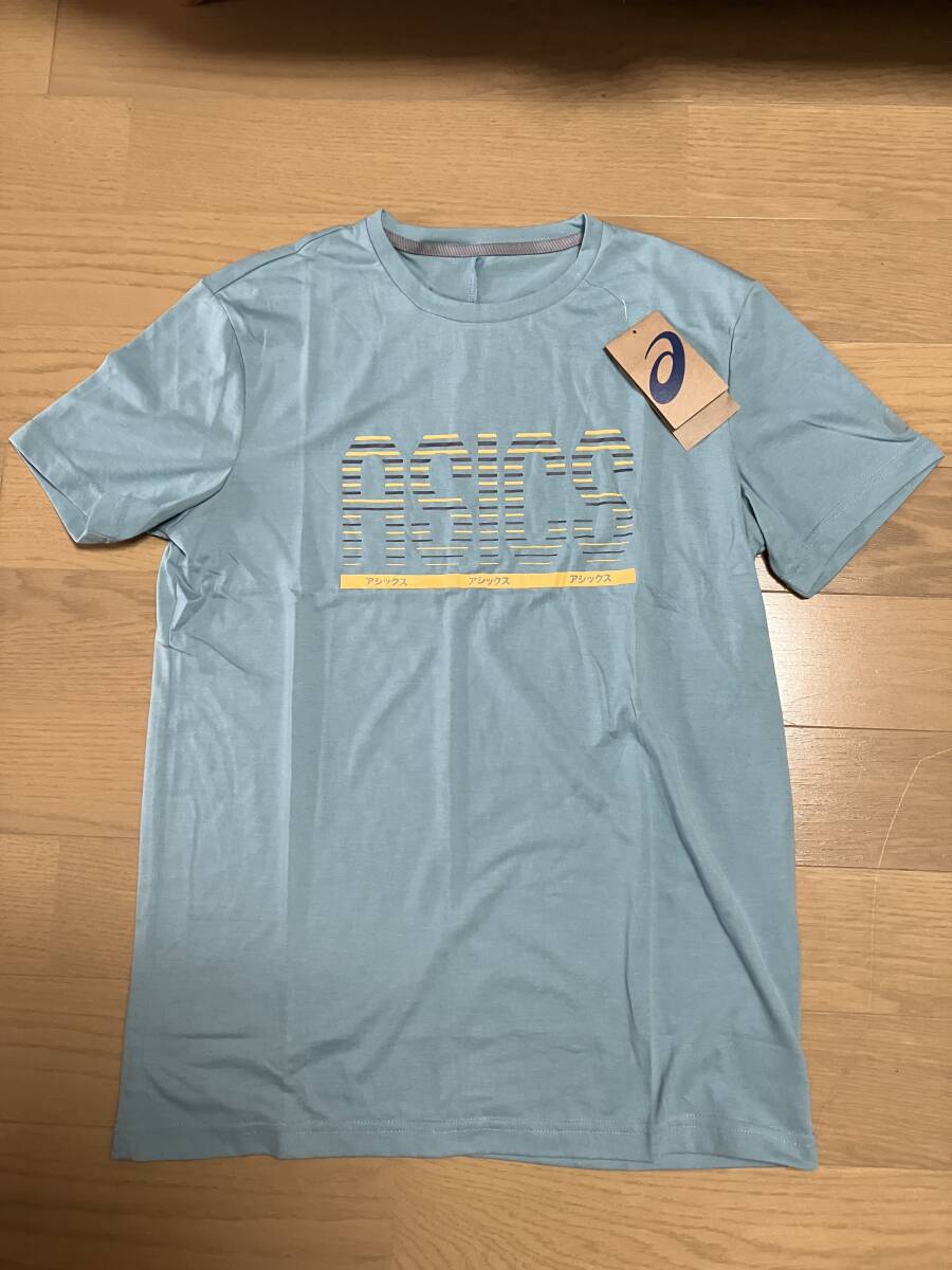 ASICS メンズ ショートスリーブ スモークブルー 2XL 新品 ☆決算セール★拍卖