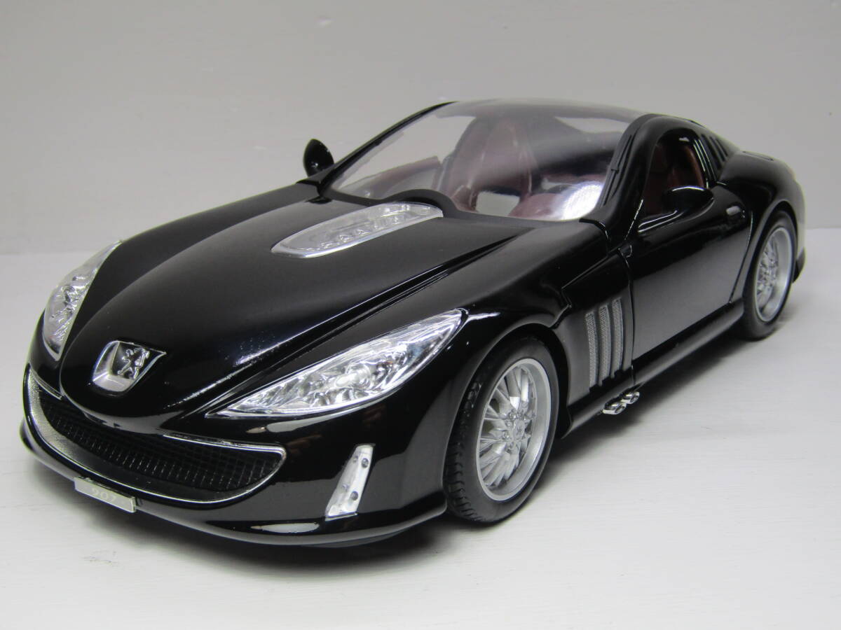 Peugeot 907 1/18 プジョー907 V12 Concept car 2004 良品 仏 ブラーゴ製 ブラック BK 本体のみ Made in Thailand 各部開閉 サイドマフラー拍卖