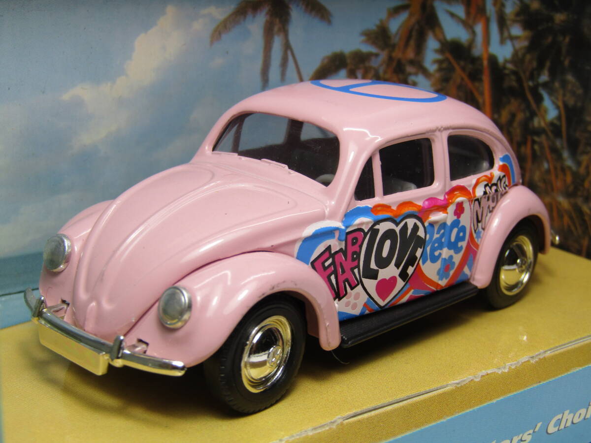 LLEDO Volkswagen 1/43位 Made in England 英国製 オーバル フォルクスワーゲン ビートル ピンク Lucky Love & Peace Beetle BAG VW FLAT4 拍卖
