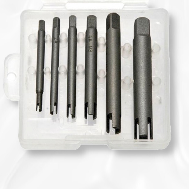 汎用 タップ エキストラクター タップリムーバー 6本セット タップダイス タップハンドル 折れたタップを除去 SST 特殊工具 摘出 抜取り拍卖