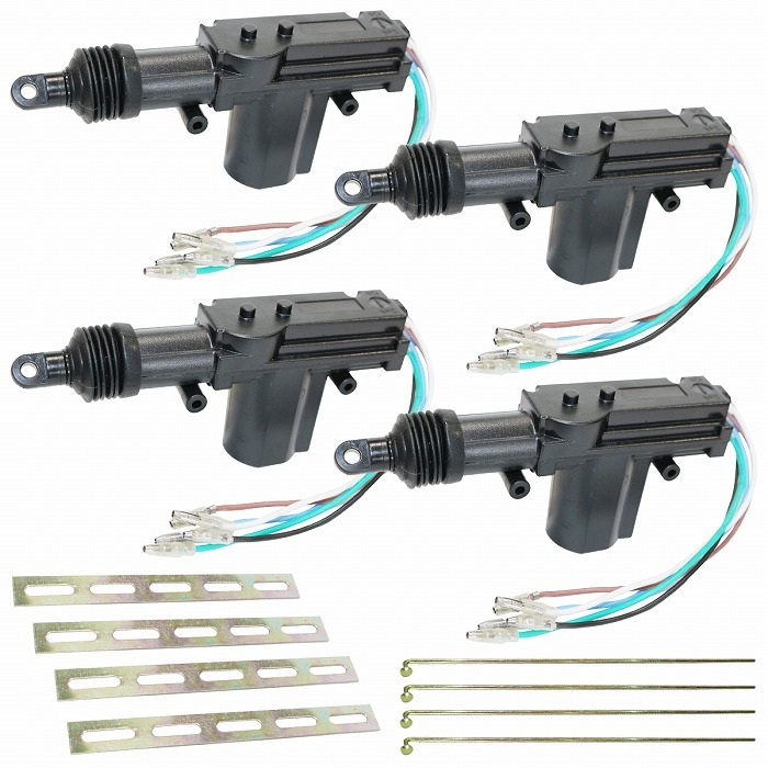 『4個』汎用 5本線 24V ドアロック アクチュエーター キーレスエントリー キーレス ピストル ドア キー ロック モーター 鍵拍卖