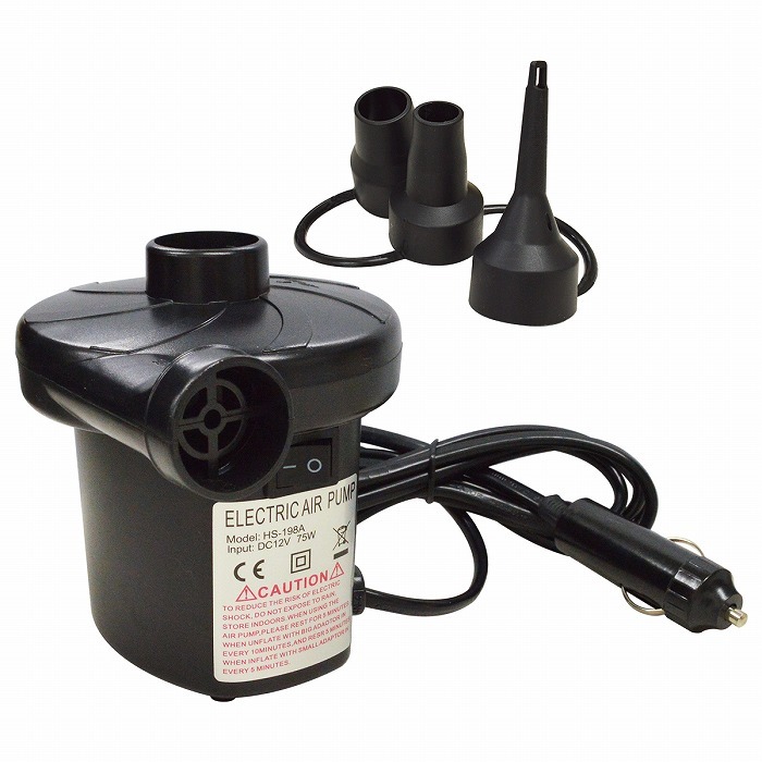 『12v 電動 ポンプ』車内で 空気入れ シガーソケット 給電 プール 海 キャンプ 浮き輪 ボート マット エアー エア 充填 車拍卖