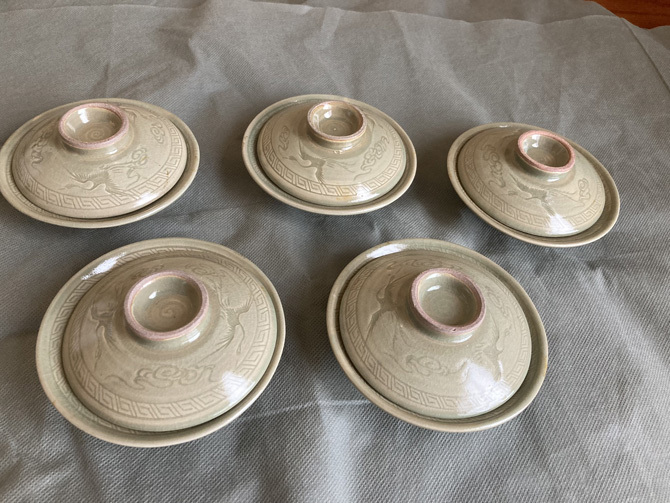 蓋物揃 青磁蓋物揃 高麗 梨花窯 975拍卖