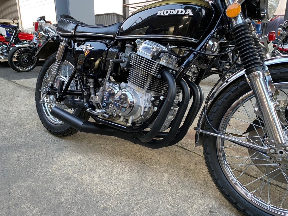 CB750K k0 k1 k2 k3 k4 k5 k6 k7 ショート管 ブラック マフラー CB750FOUR 国内生産拍卖