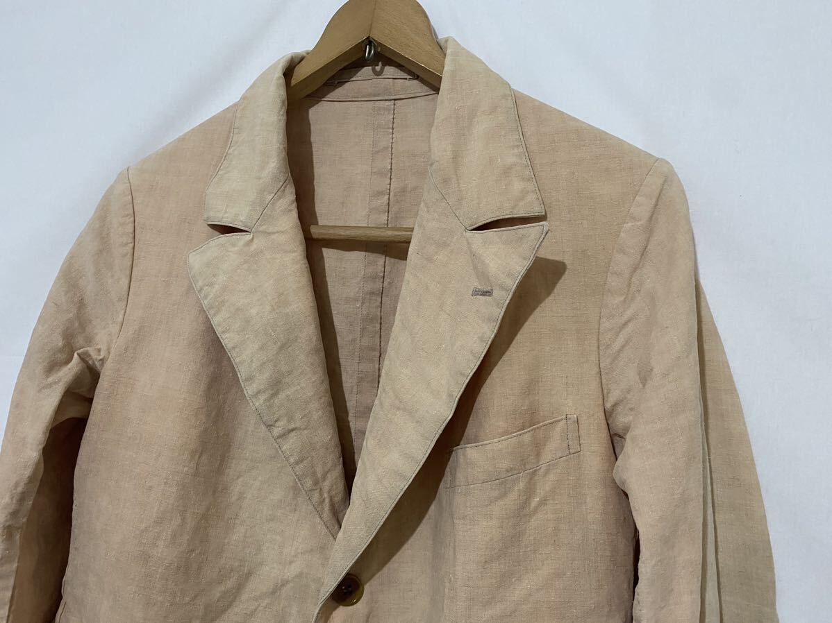 CLASS クラス POOL BY CLASS クラス プールバイクラス 麻芯 柿渋染め 2B テーラード ジャケット ハンド 手縫 38拍卖
