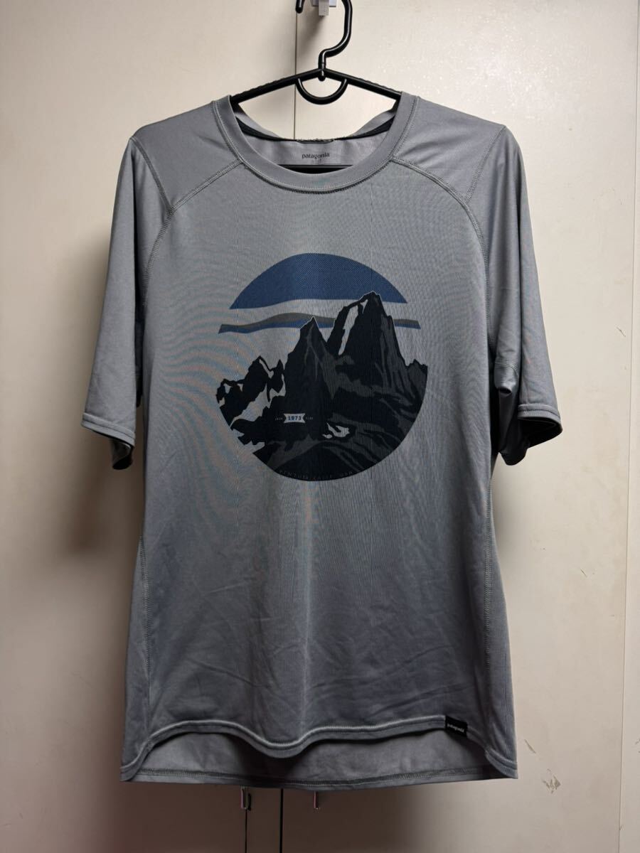 送料格安スピード発送!良品★Patagoniaパタゴニアフィッツロイキャプリーン①Tシャツ★Mサイズハイキング登山トレランマラソン拍卖