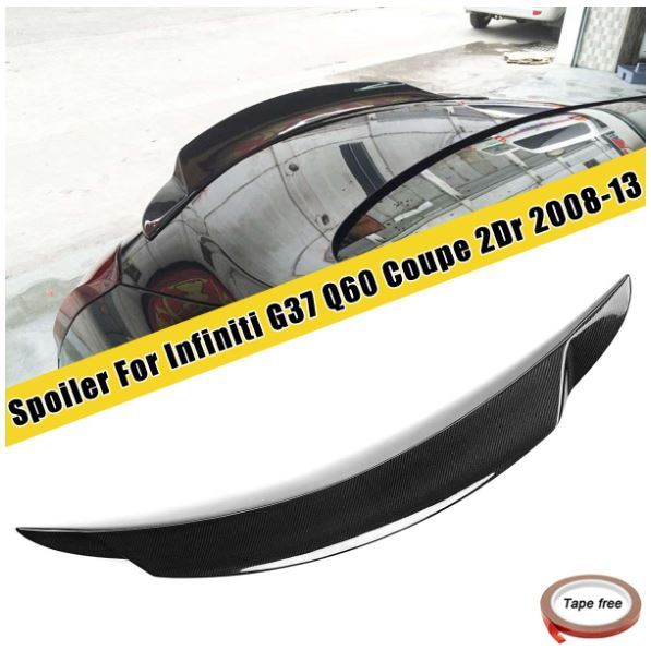 〇送料無料! V36 スカイラインクーペ CKV36 カーボン リア トランクスポイラー ダックテール バックカメラ穴有り リアスポイラー【a665】拍卖