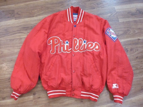 古着 フィラデルフィアフィリーズ スタジャン M Philadelphia Phillies STARTER Made in USA製 MLB スターター ヴィンテージ拍卖