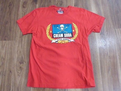 クリームソーダ 45周年 Tシャツ プリント 45th CREAMSODA ロカビリー ロックンロール 赤 Sサイズ拍卖