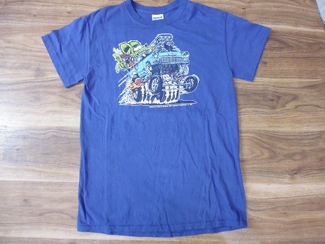 古着 RATFINK プリントTシャツ ラットフィンク MOONEYES ムーンアイズ エドロス Ed Roth 紺 ブルー Sサイズ拍卖