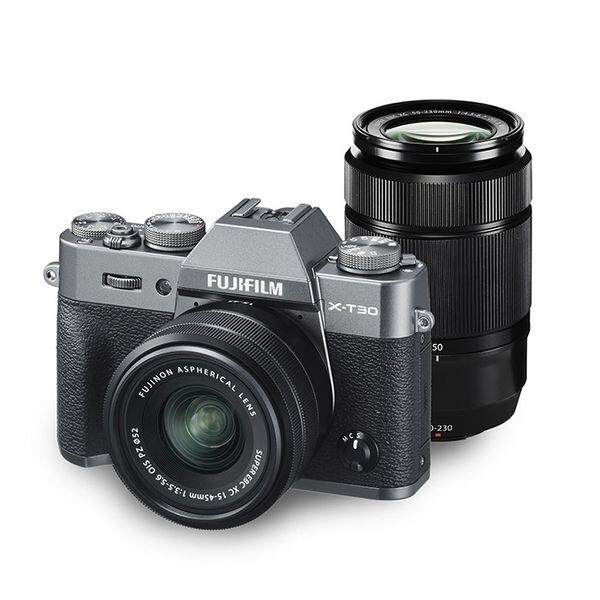 中古 1年保証 美品 FUJIFILM X-T30 ダブルズームキット XC 15-45mm + XC 50-230mm II チャコールシルバー拍卖