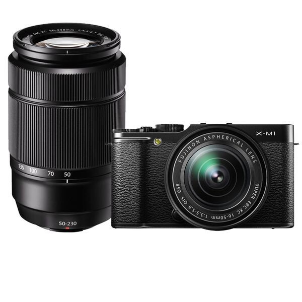 中古 1年保証 美品 FUJIFILM X-M1 ダブルズームレンズキット ブラック拍卖