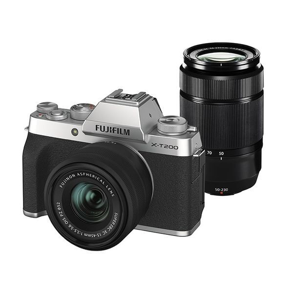 中古 1年保証 美品 FUJIFILM X-T200 ダブルズームレンズキット シルバー拍卖