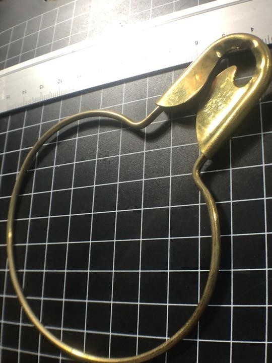 真鍮製★超巨大安全ピン★キーチェーン★ウォレットチェーン接続拍卖