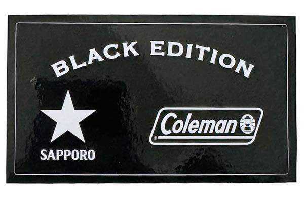 サッポロ 黒ラベル × コールマン BLACK EDITION キャンペーン ステッカー 黒 SAPPOROL COLEMAN STICKER 企業 コラボ コレクション シール拍卖