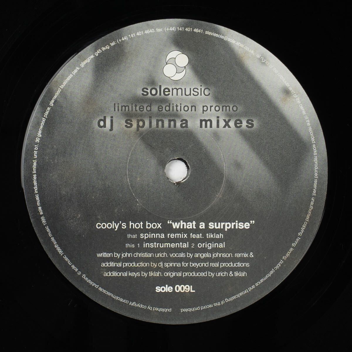 Cooly's Hot Box What A Surprise Dj Spinna mixes レコード拍卖