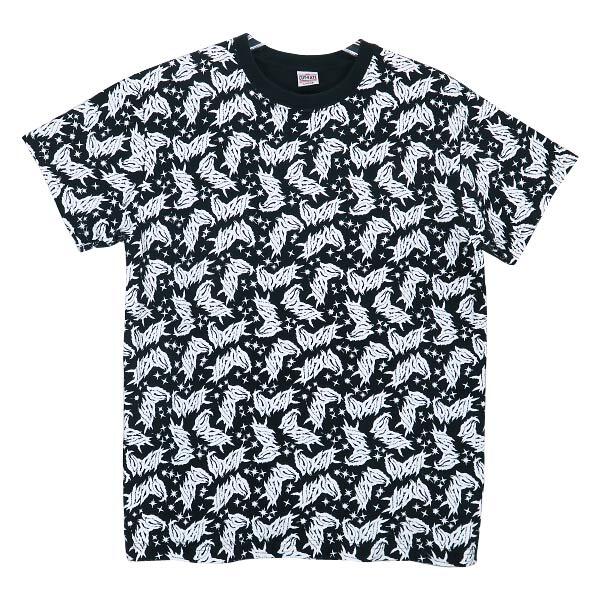 CUTRATE カットレイト 総柄 Tシャツ ショートスリーブ 半袖 カットソー ブラック OTHER Julk拍卖