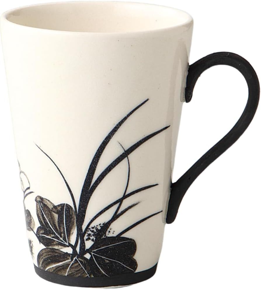 美濃焼! ☆シャビー野花マグカップ☆ V4030-1 新品 コーヒー 紅茶 ミルク ラテ エスプレッソ カプチーノ ギフト拍卖