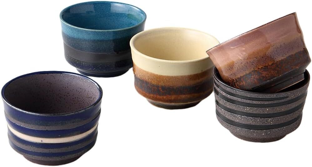 美濃焼! ☆五種ぐい呑揃☆ V4060-7 ギフト サカズキ 盃 杯 徳利 酒注ぎ 片口拍卖