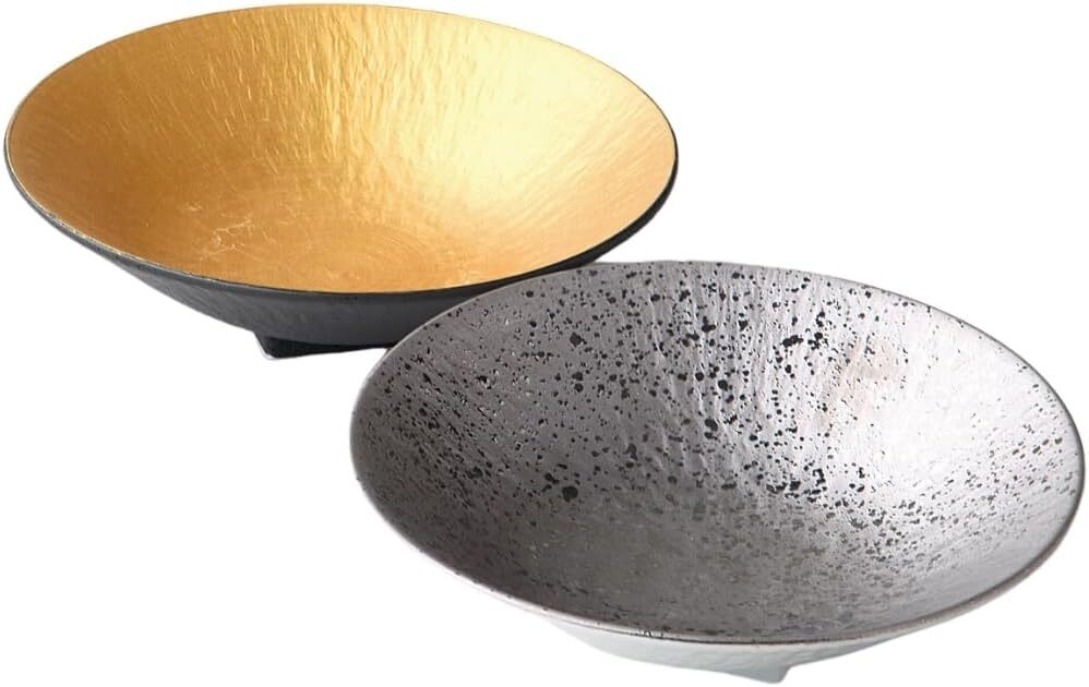 美濃焼! ☆金銀彩とちり組平鉢☆ V4079-1 新品 碗 盛鉢 盛皿 鉢 向付 ボウル プレート ギフト拍卖