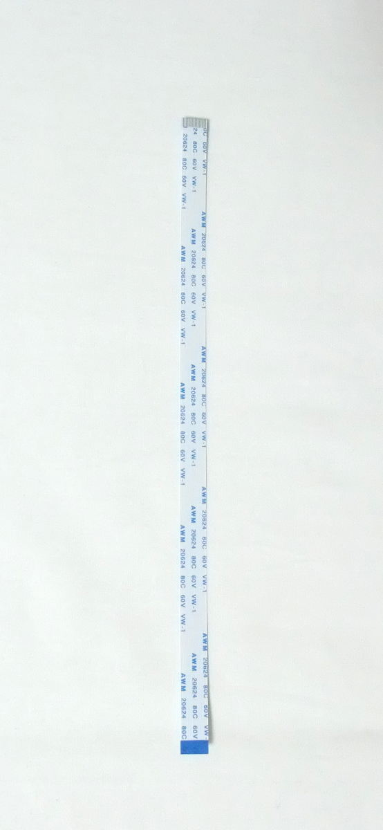 フレキシブルフラットケーブル0.5mmピッチ16ピン長さ20cm接続面反対2本セット(FFC、新品)拍卖