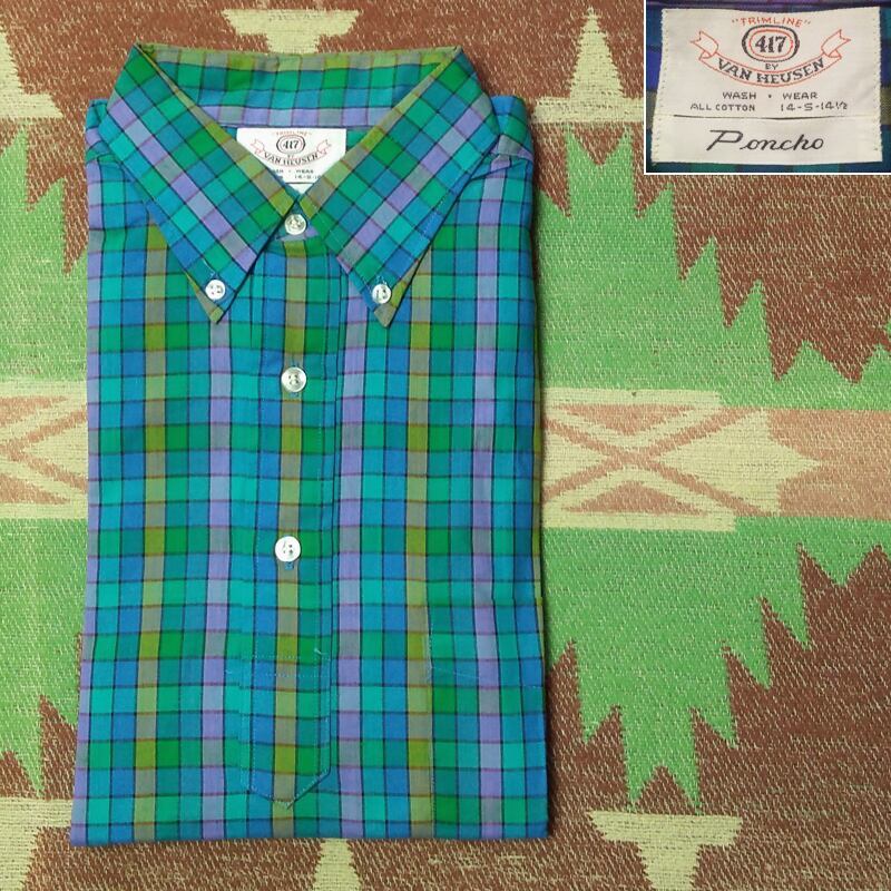 デッドストック【VAN HEUSEN】60年代 ヴァン ヒューゼン プルオーバー ボタンダウン コットン シャツ ポンチョテール ビンテージ 50s60s70s拍卖