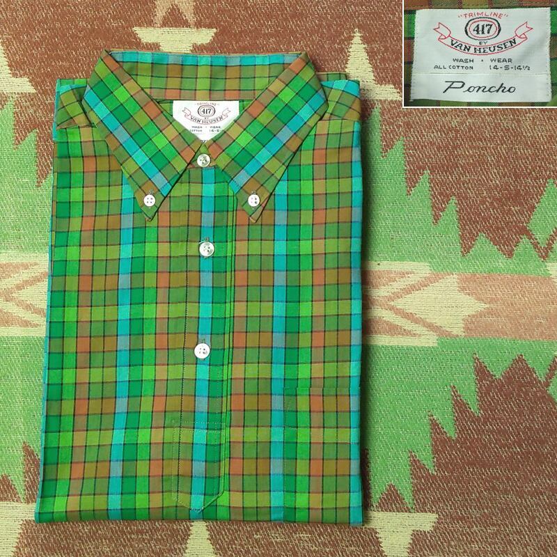 デッドストック【VAN HEUSEN】60年代 ヴァン ヒューゼン プルオーバー ボタンダウン コットン シャツ ポンチョテール ビンテージ 60s50s70s拍卖