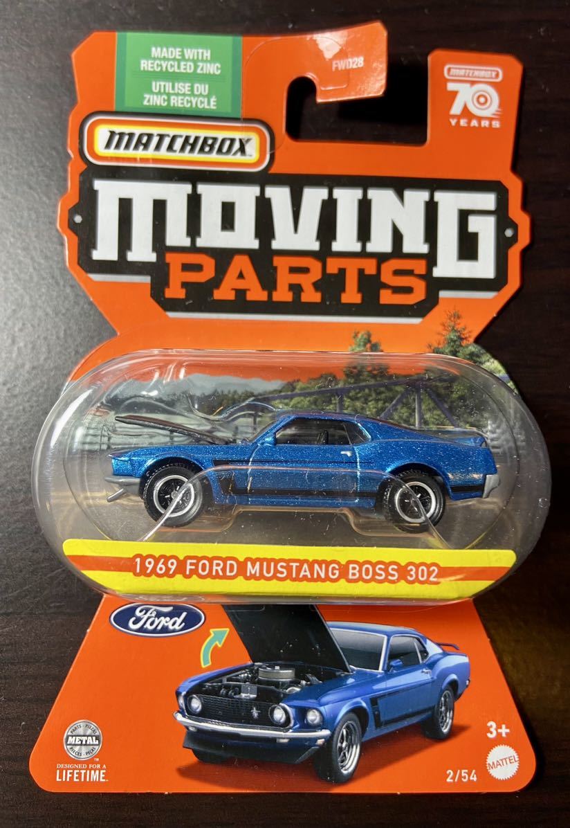 マッチボックス 1969 フォード マスタング BOSS 302 MOVING PARTS MATCHBOX FORD MUSTANG拍卖