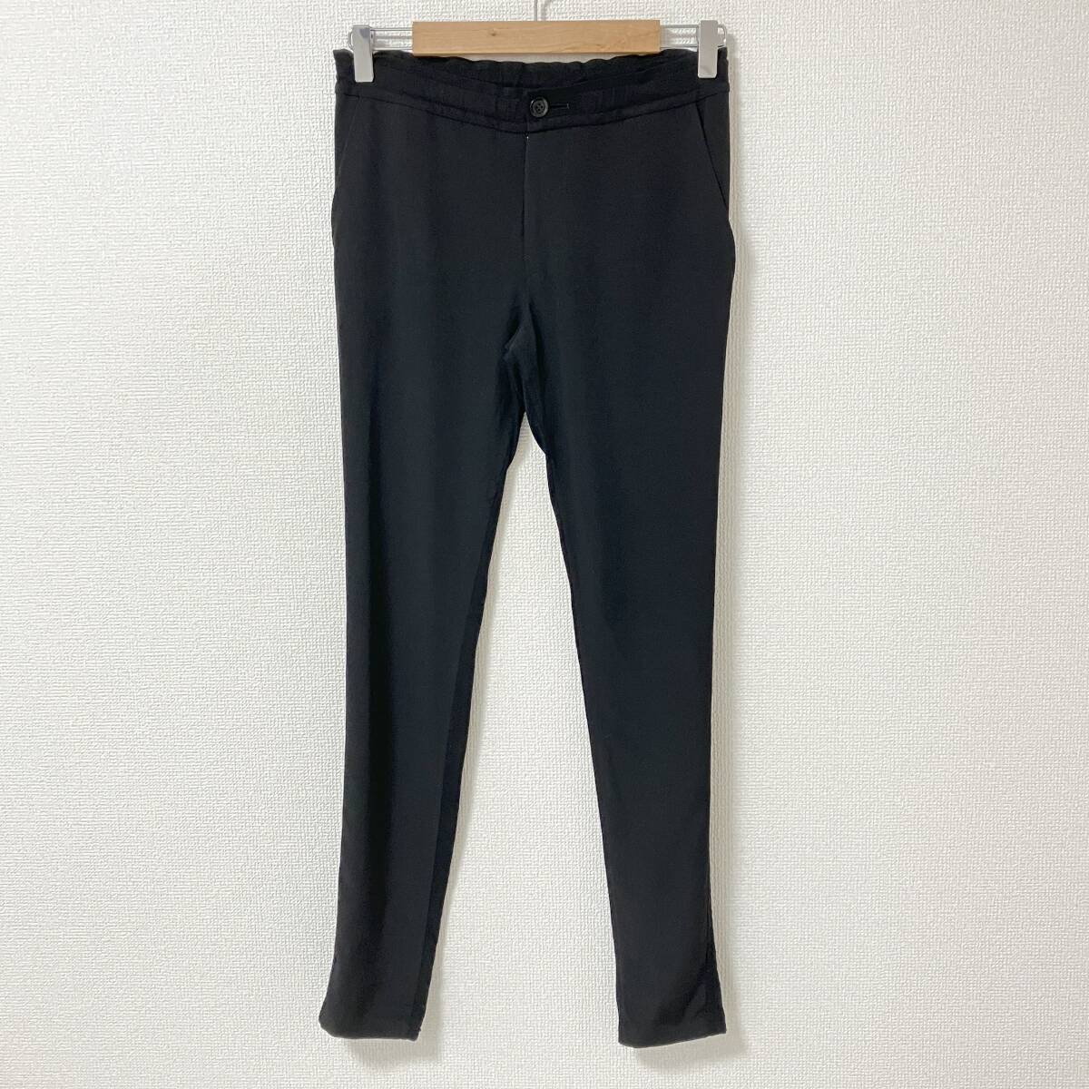 Y's ワイズ 前後異素材 切替 イージーパンツ スキニー ブラック 黒 1サイズ Yohji Yamamoto スリム スラックス archive 4060307拍卖