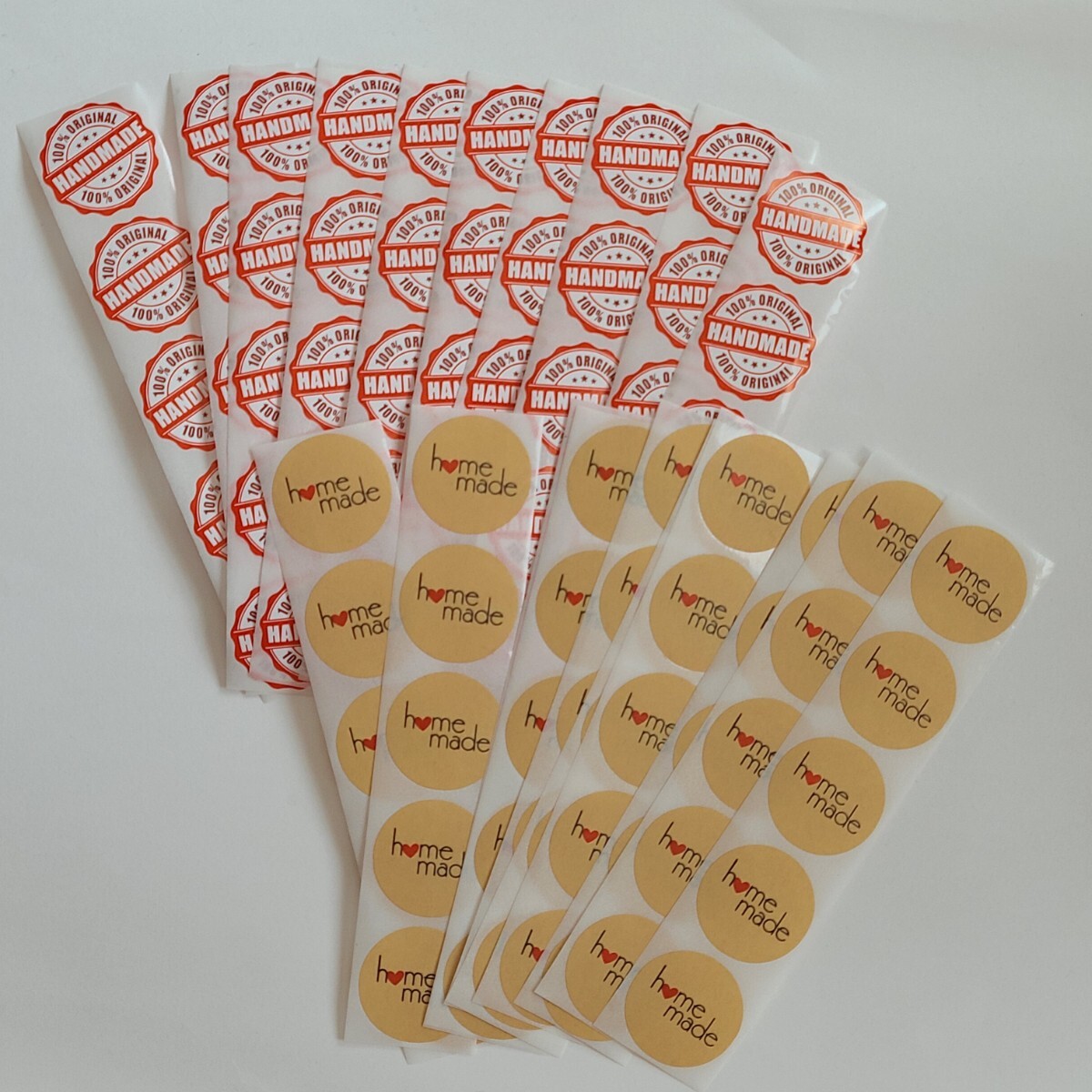 ハンドメイド シール 100枚 HANDMADE homemade ロールシール おすそ分け おすそわけ クラフト紙拍卖