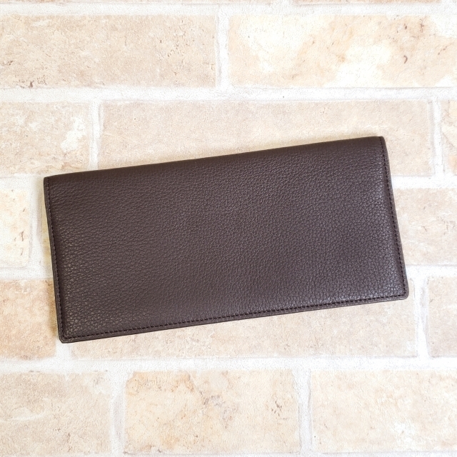 未使用 Mikado ミカド シュリンクレザー 長札入 財布 日本製 スリム 長財布 札入れ ブラウン系拍卖