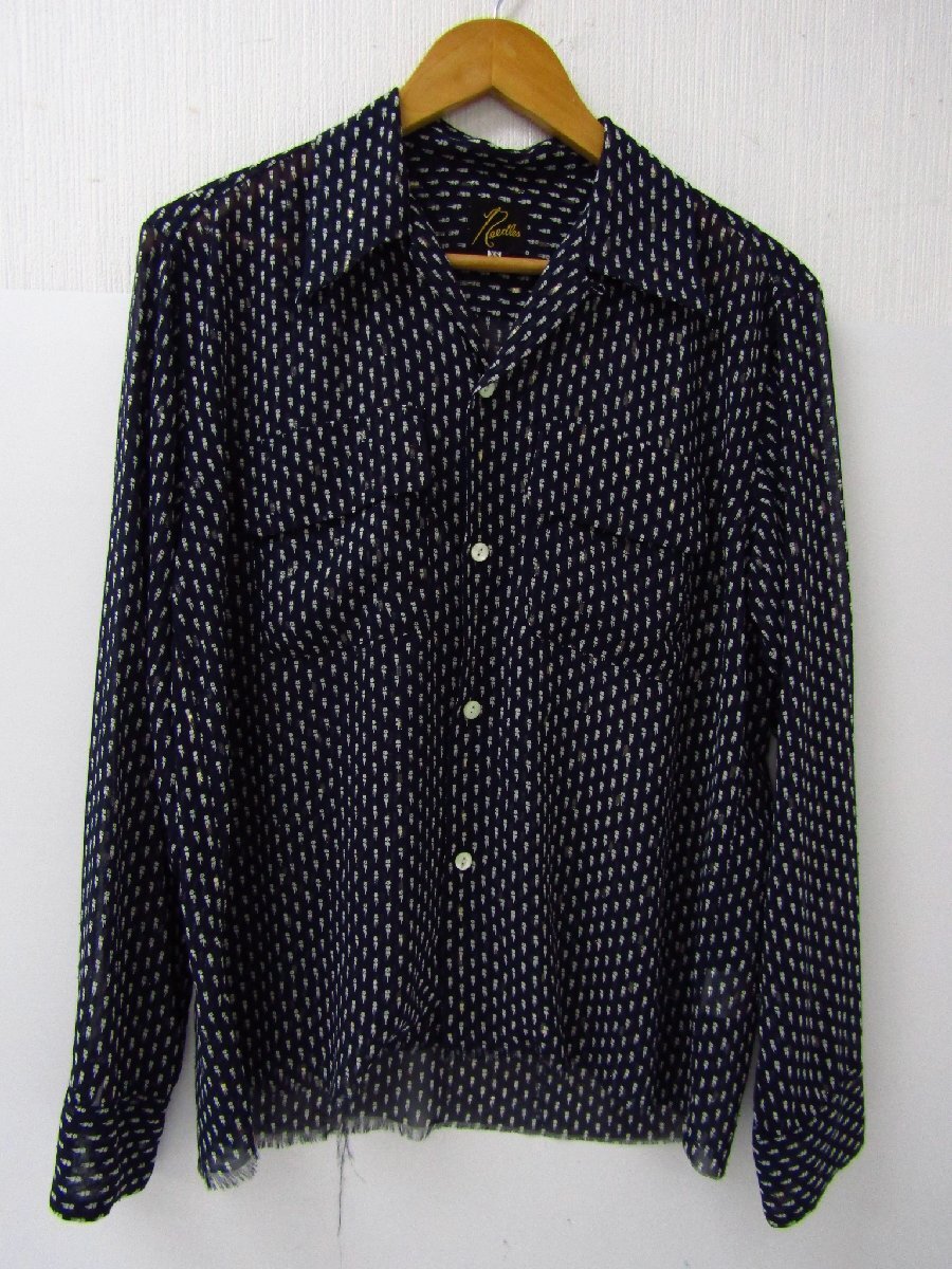 Needles ニードルズ 20SS cut off bottom classic カットオフ ボトム クラシック シャツ 長袖 GL201 サイズ表記:XS ∩FG7362拍卖