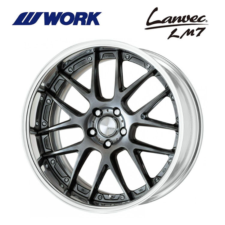 送料無料 ワーク Lanvec LM7 FULL REVERSE DEEP RIM Odisk 11.5J-19 +85~-17 5H-100 (19インチ) 5H100 11.5J+85~-17【2本セット 新品】拍卖