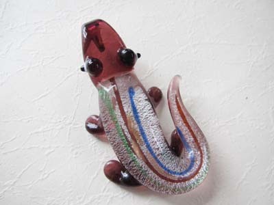 ランプワーク ワニさん アメジスト×シルバー拍卖