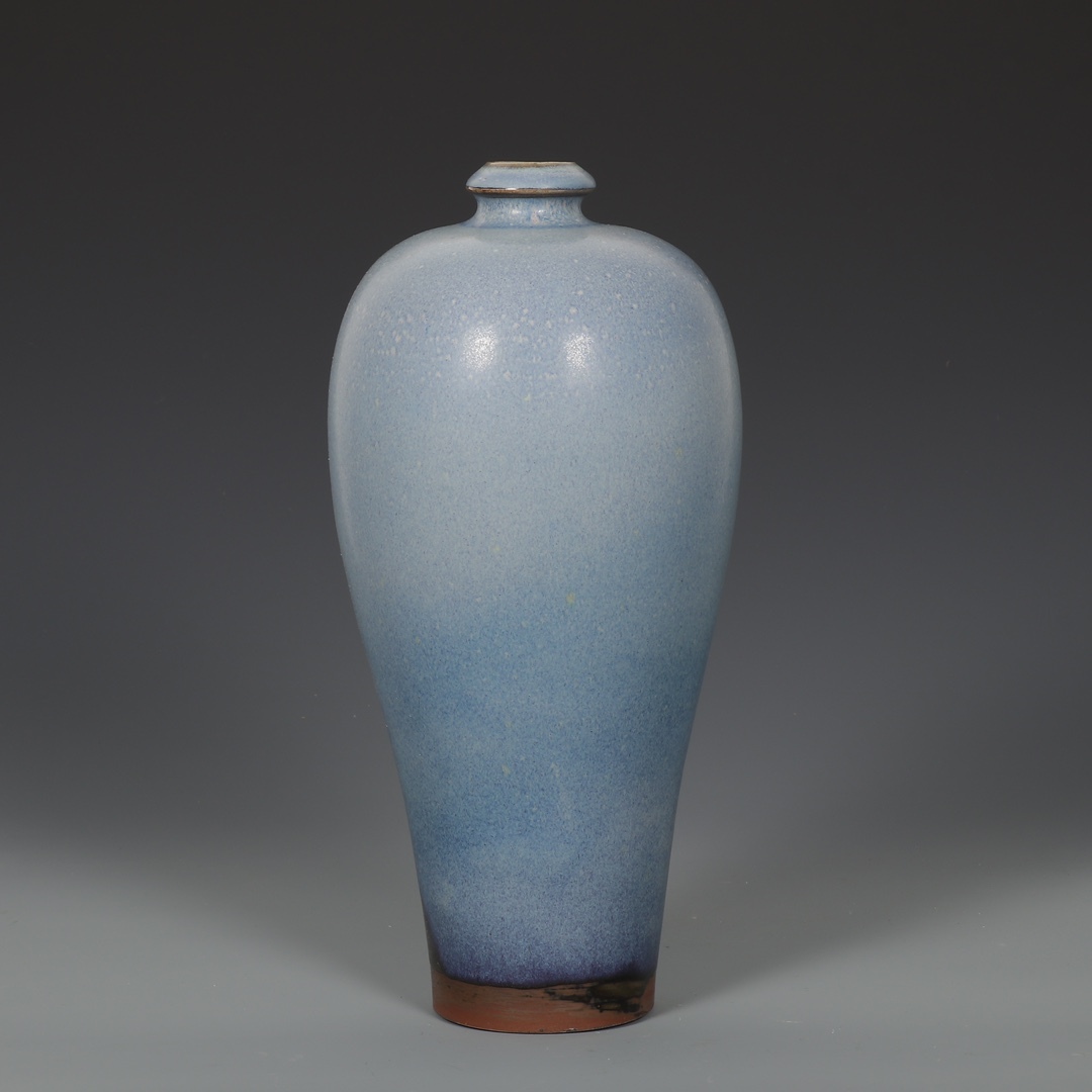 鈞窯 葡萄紫釉梅瓶 唐物 箱付き 陶磁器 中国美術 置物 賞物 RG248拍卖