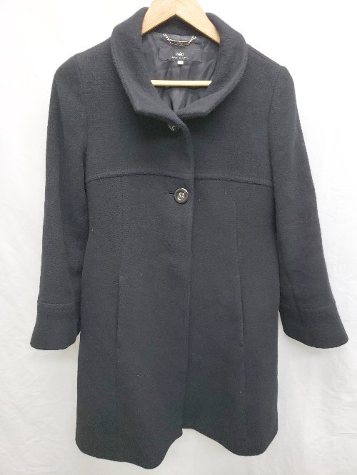 ◇ INED イネド 長袖 コート サイズ11 ブラック レディース P拍卖