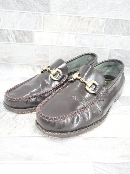 ◇ ARTESANOS アルテサノス ゴールド金具 ローファー シューズ サイズ38 ダークブラウン系 レディース P拍卖