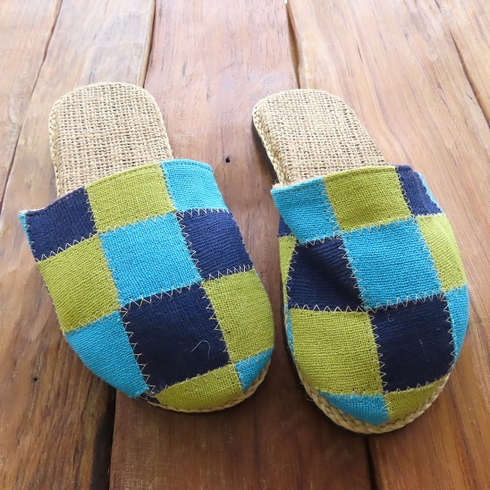 〓 SALE 〓 新品 〓 ヘンプ パッチ サンダル 〓 スリッパ HEMP 麻 エスニック アジアン パッチワーク 特価 処分 おしゃれ 〓AJ451拍卖