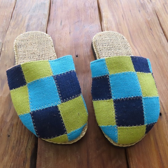 〓 SALE 〓 新品 〓 ヘンプ パッチ サンダル 〓 スリッパ HEMP 麻 エスニック アジアン パッチワーク 特価 処分 おしゃれ 〓AJ447拍卖